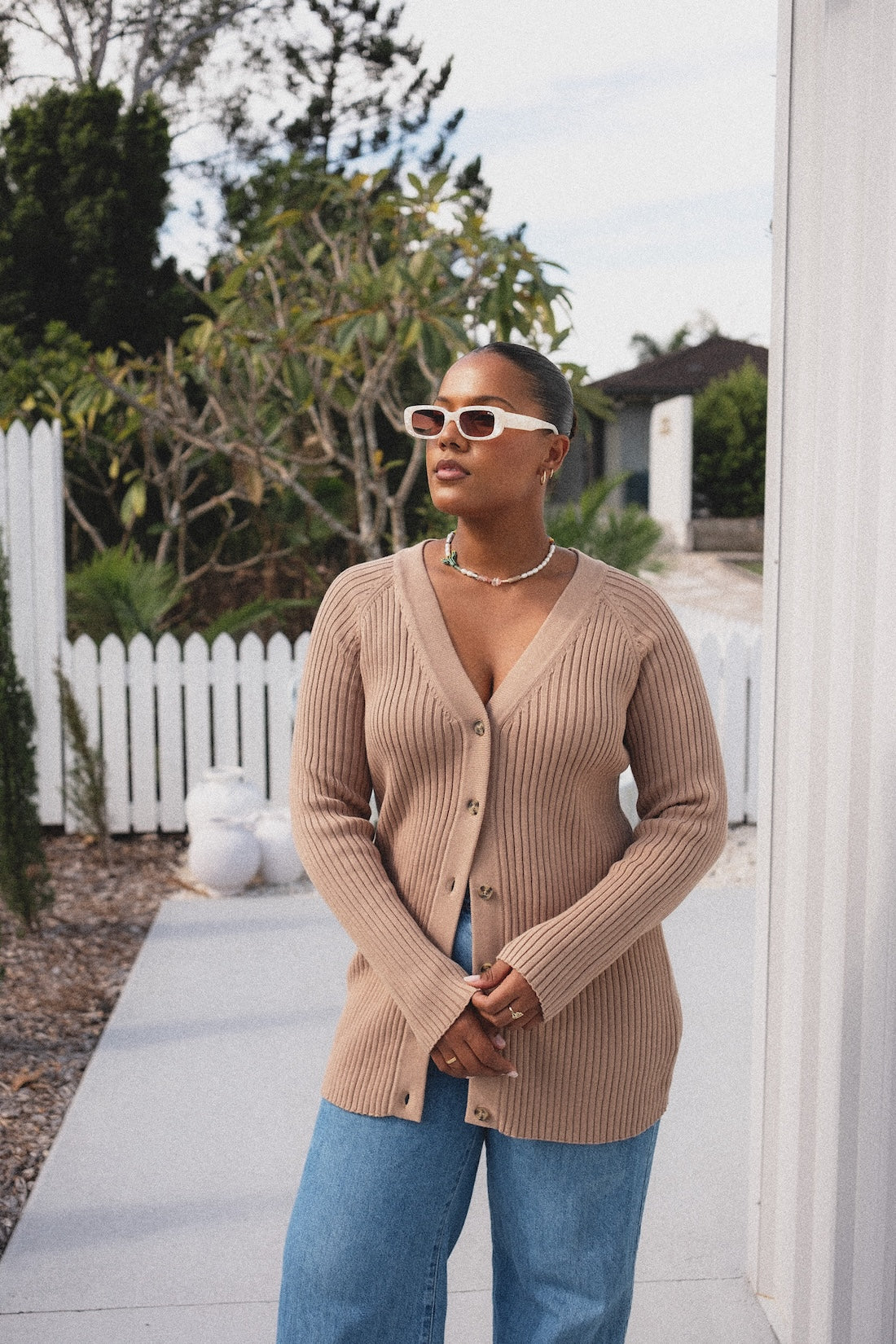 Brittney Cardigan - Taupe - Image 13