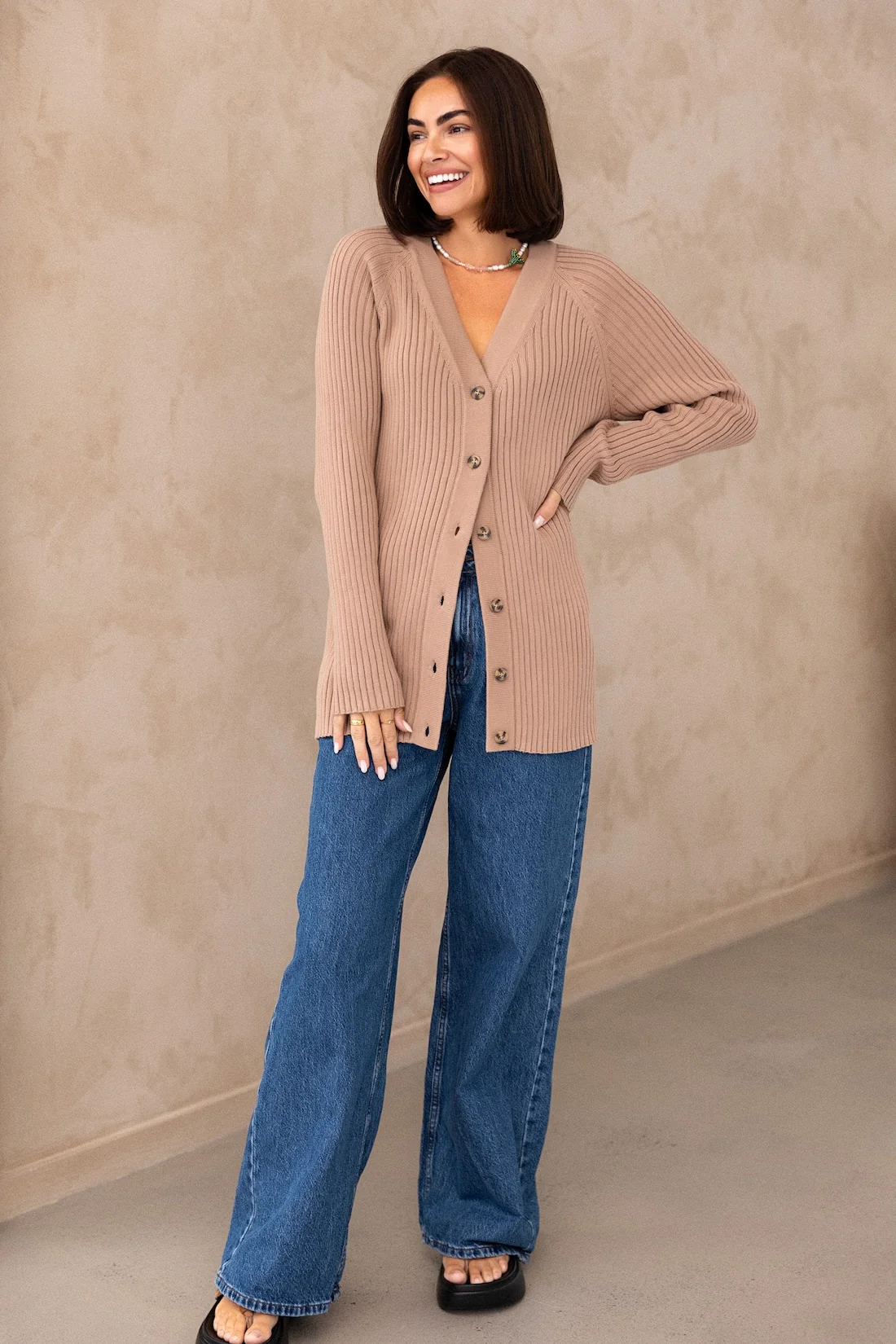 Brittney Cardigan - Taupe - Image 5