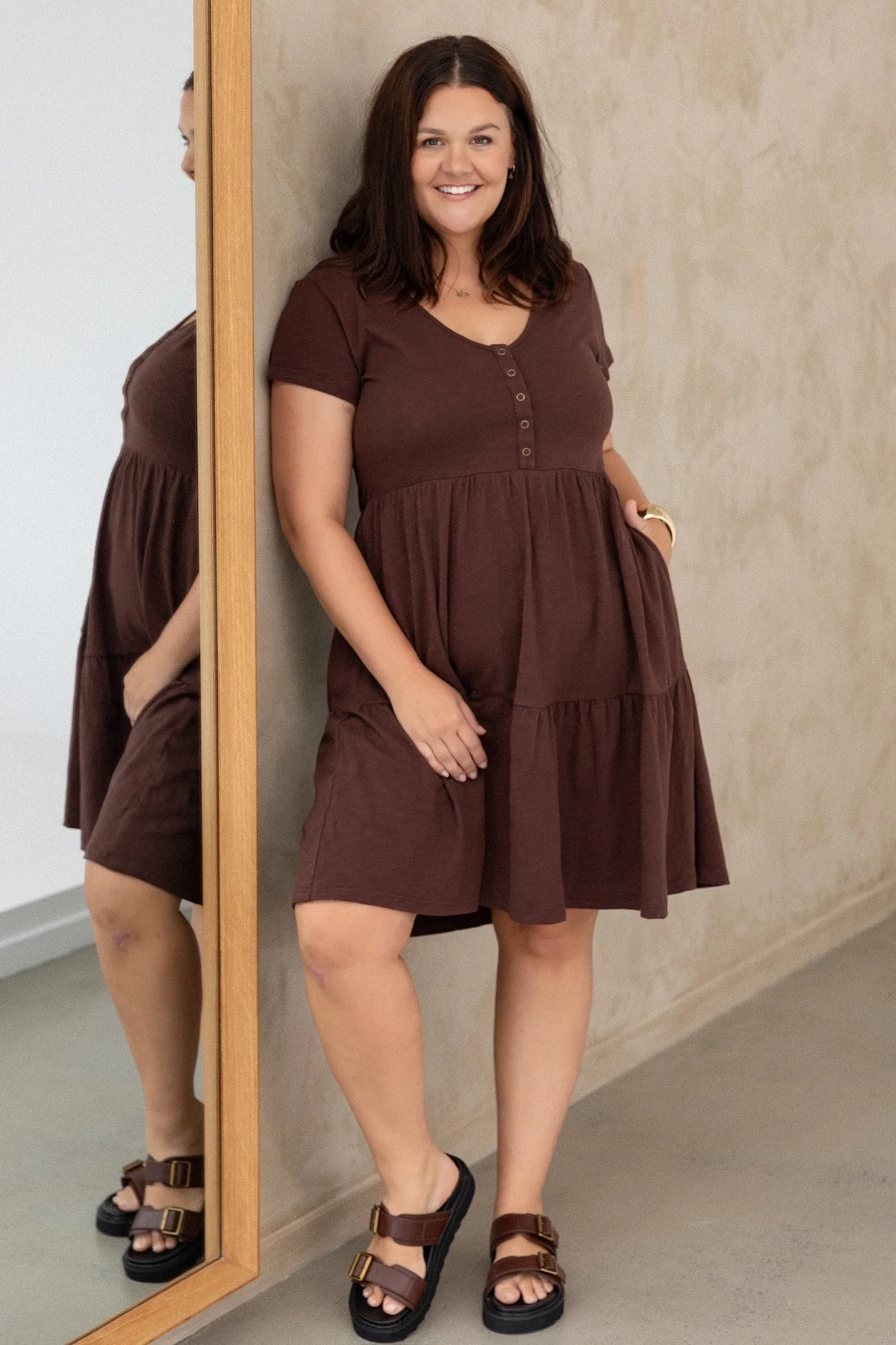 Clover Dress - Chocolate - Image 4