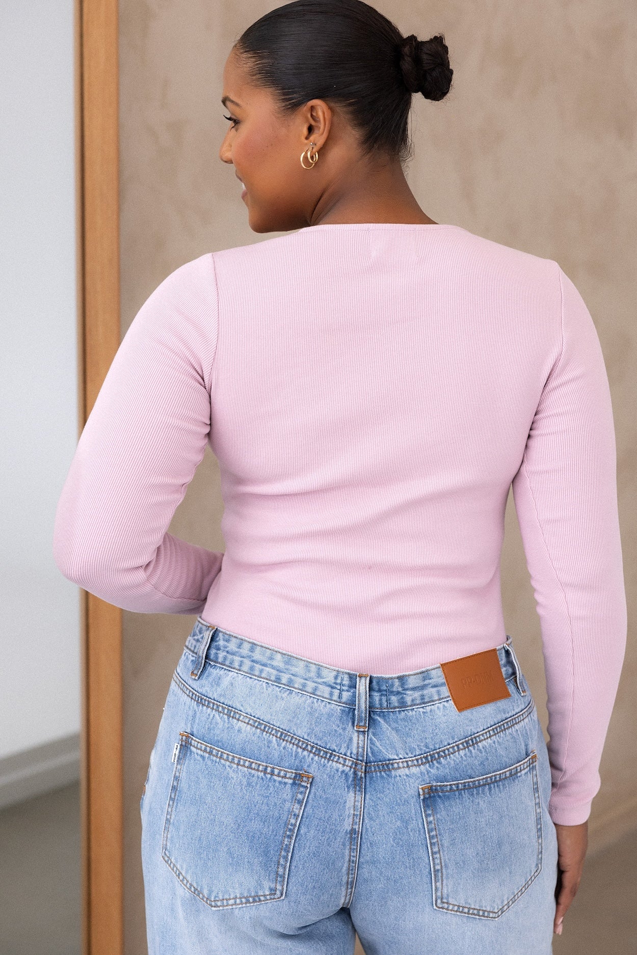 Comfort Rib Henley Long Sleeve - Aura - Image 10