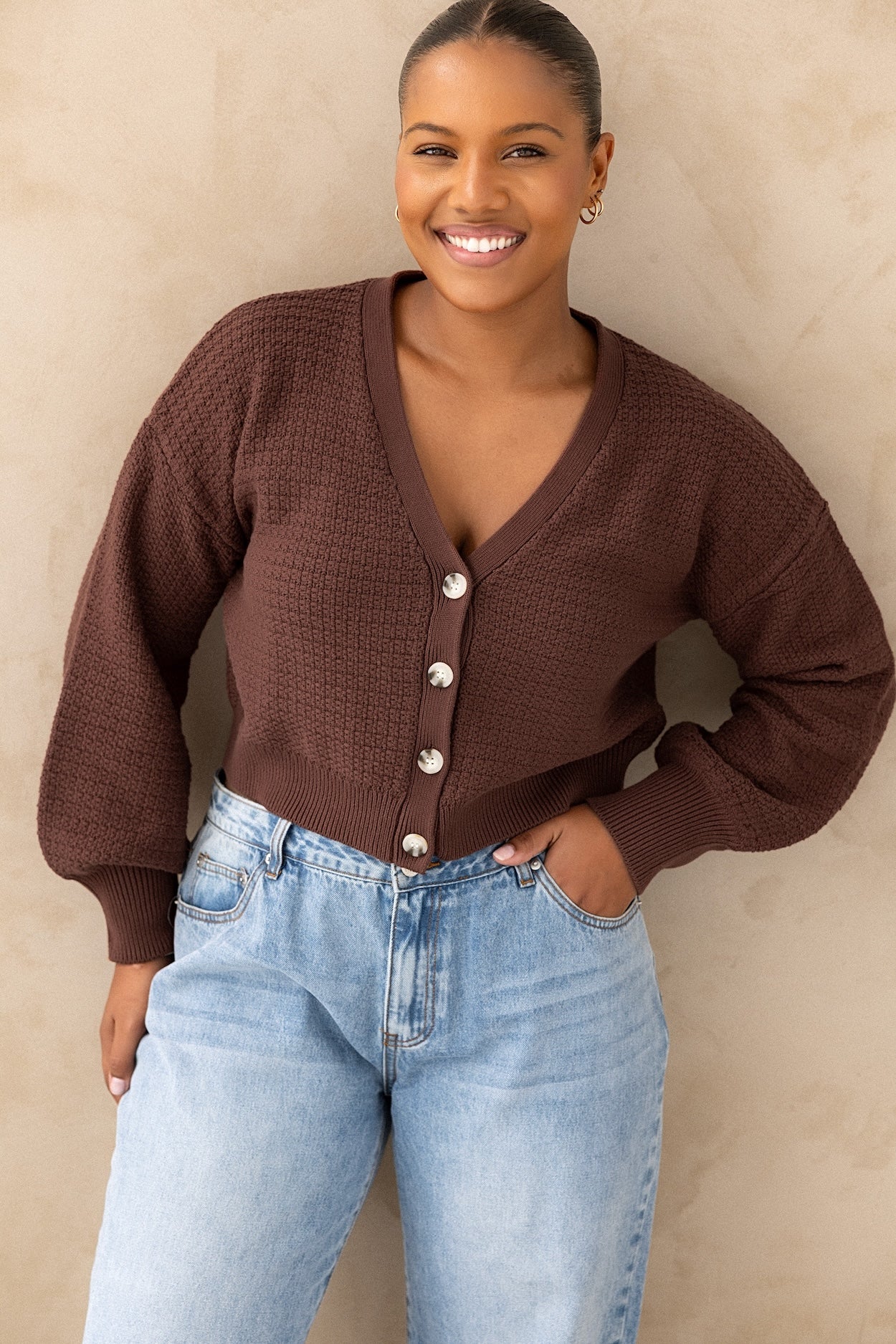 Ginny Cardigan - Brunette - Image 7