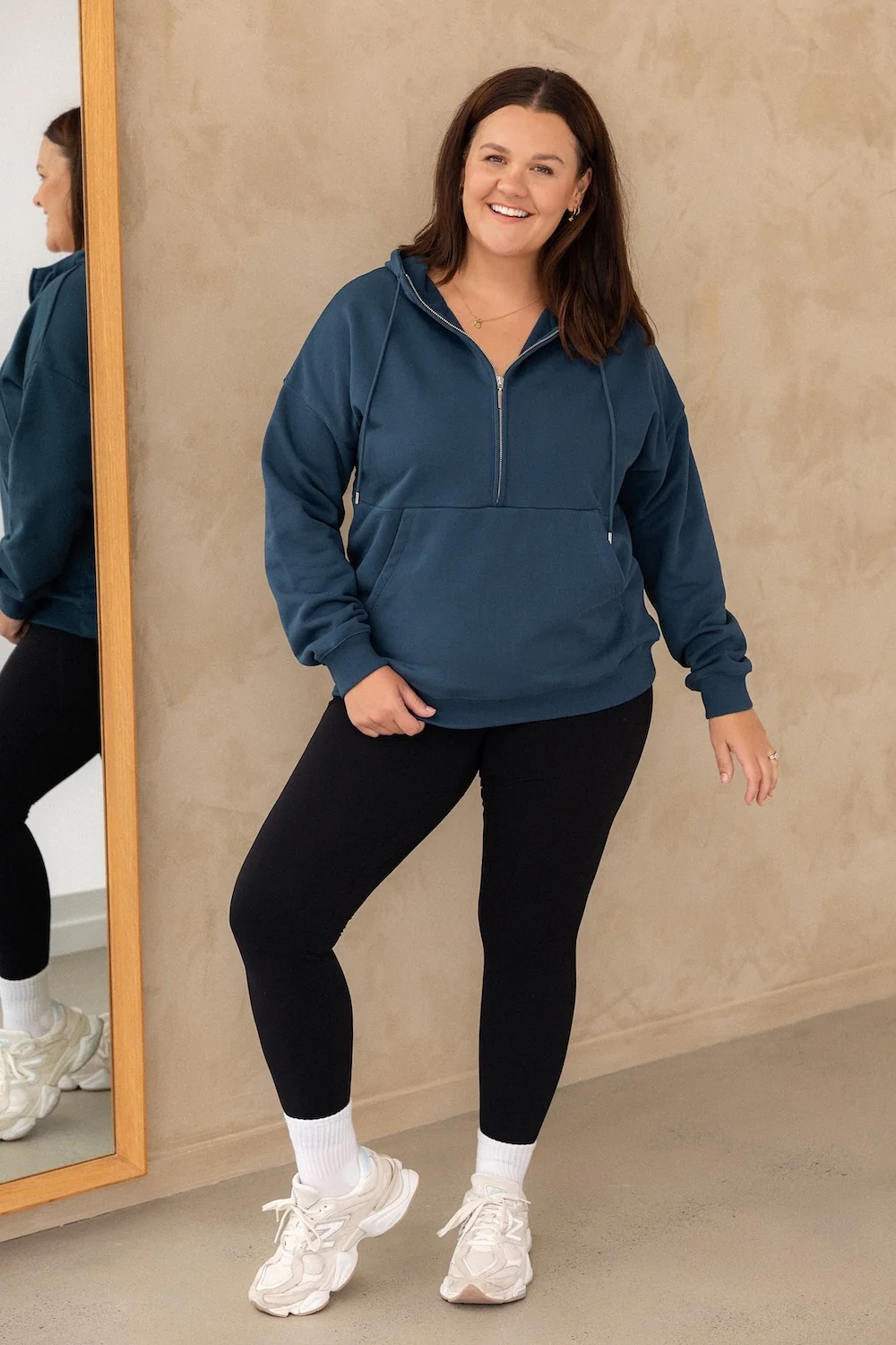 Half Zip Hoodie - Steel - Image 7