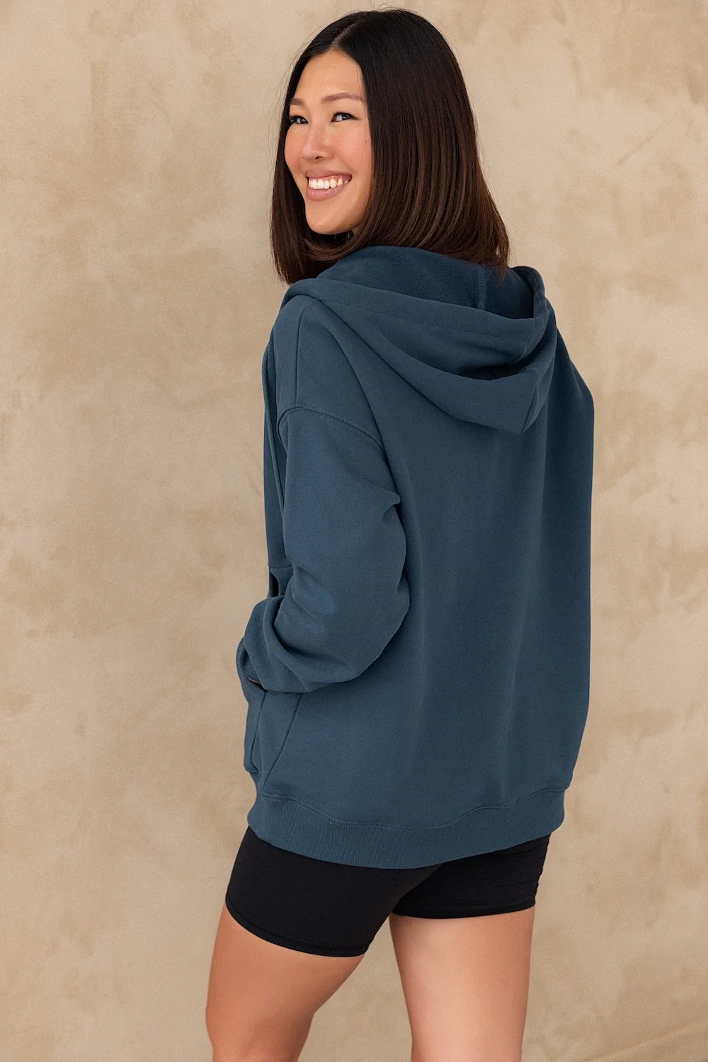 Half Zip Hoodie - Steel - Image 9