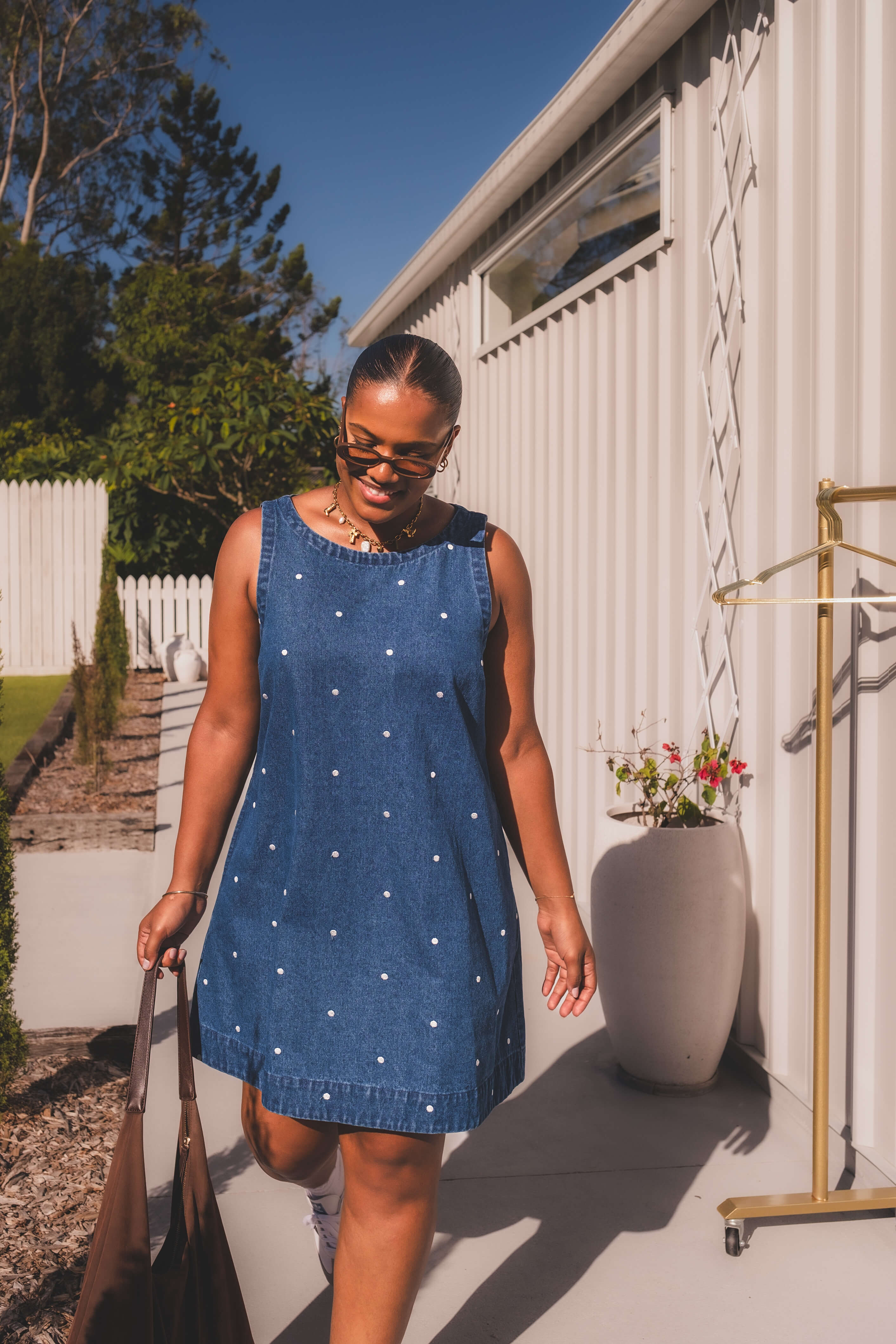 Noah Dress - Denim Polka - Image 14