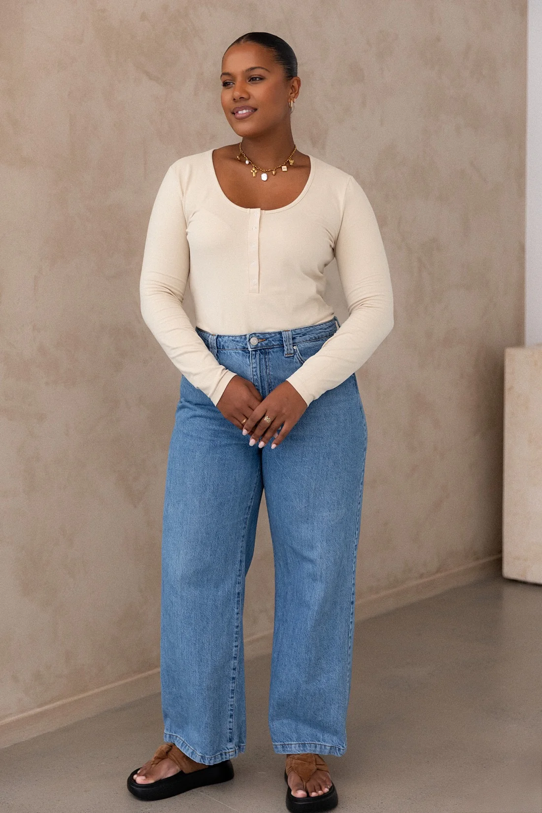 Stevie Top - Oat - Image 5
