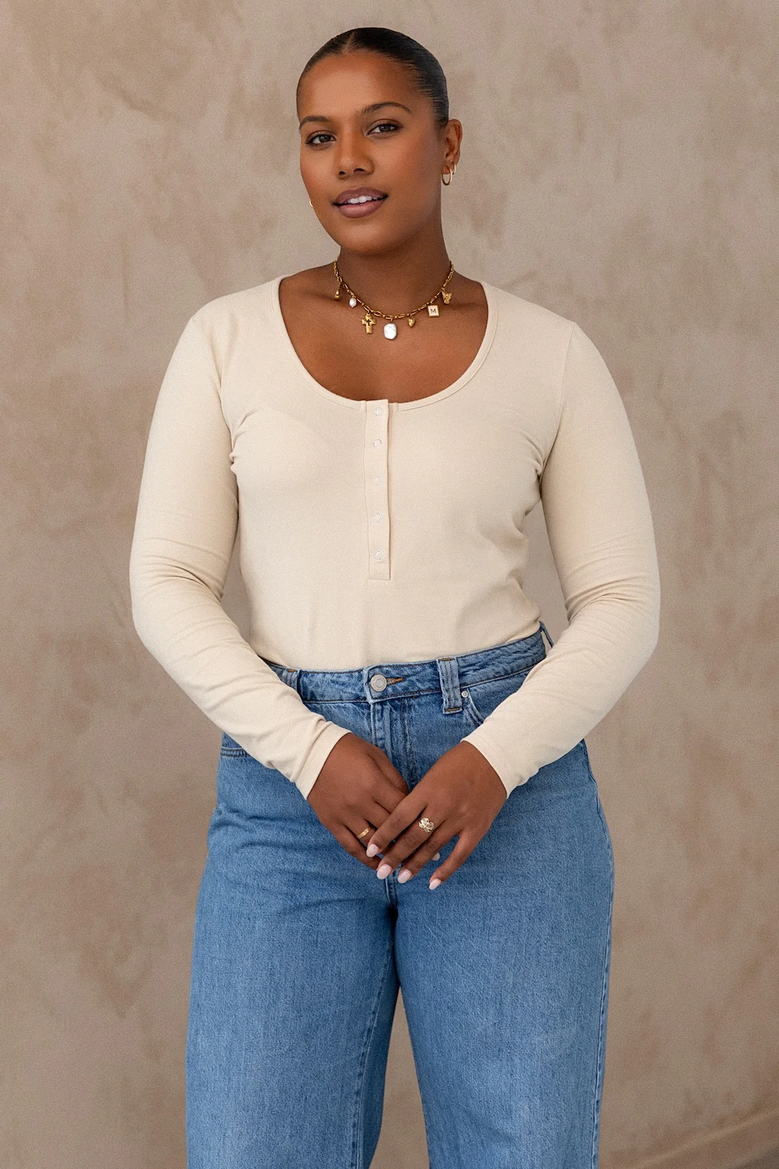 Stevie Top - Oat - Image 7