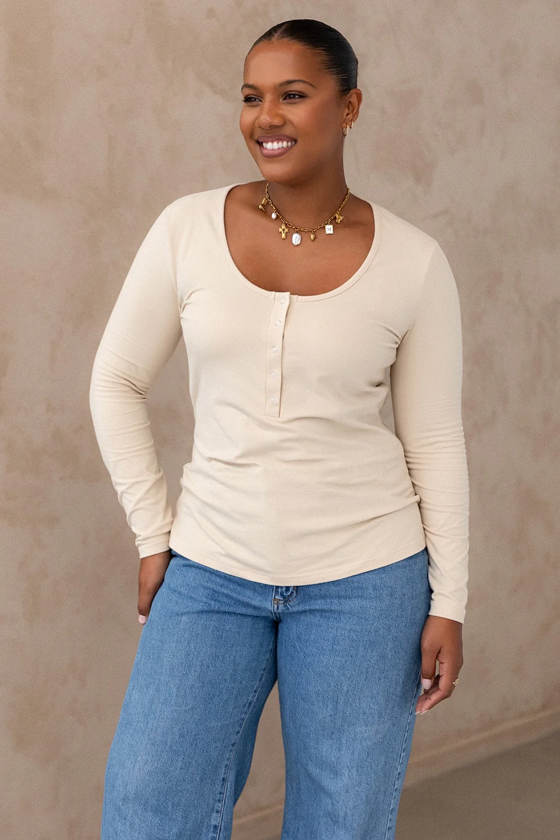 Stevie Top - Oat - Image 8