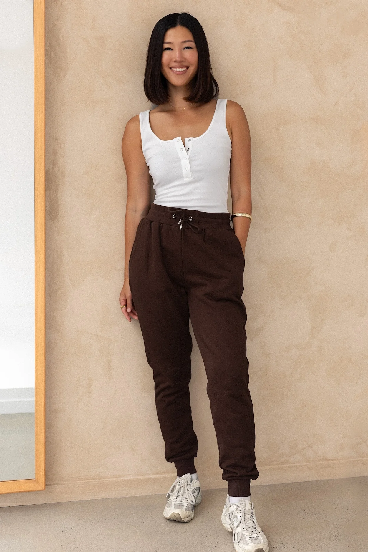Tapered Trackies - Cocoa - Image 3